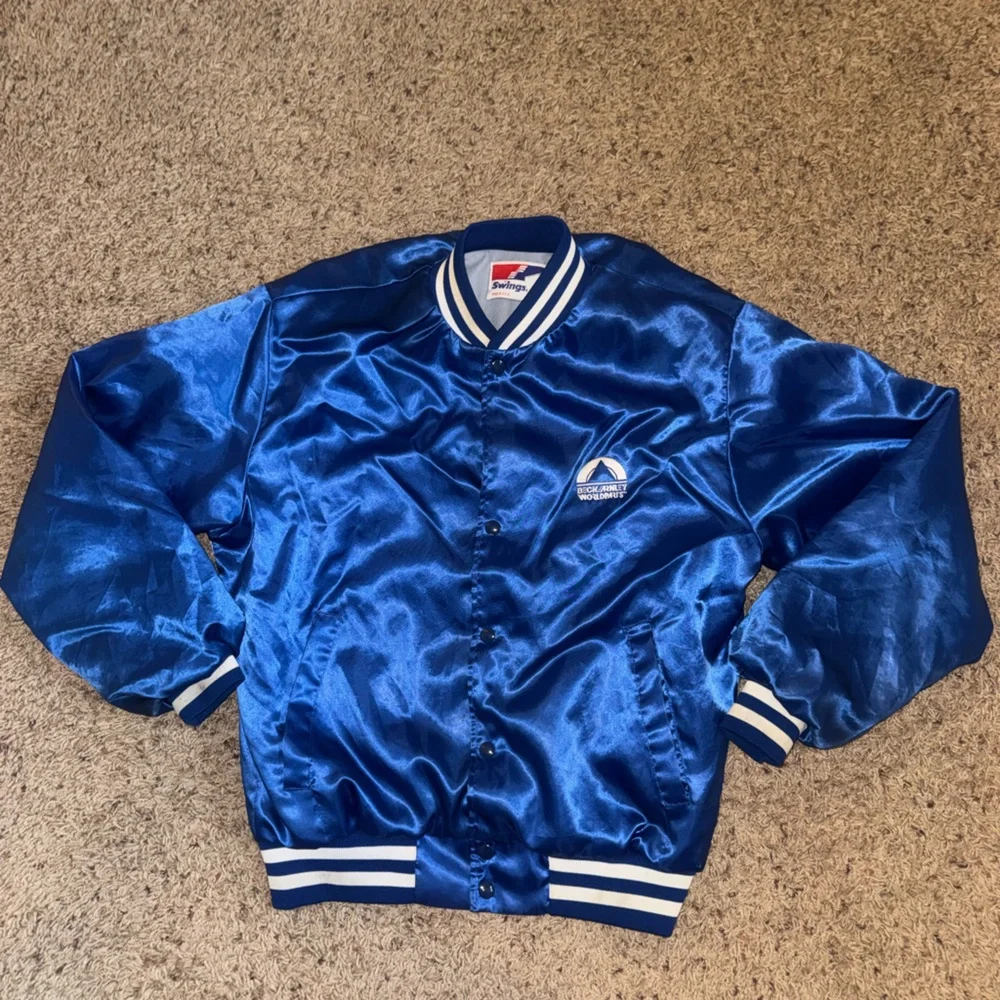 Vintage Swingster Beck Arnley World Parts Blue Bomber Jacket Men’s size Medium